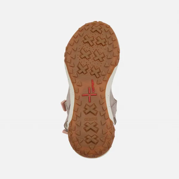 Grey women's sandals Geox Sorapis + Grip - Women's