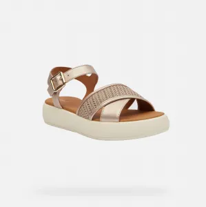 Cream women's sandals Geox Camalei - Women's