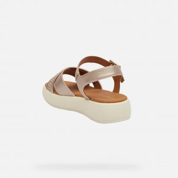 Cream women's sandals Geox Camalei - Women's