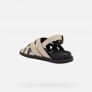 Cream women's sandals Geox Adelash - Women's