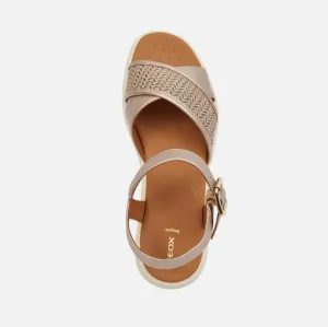 Cream women's sandals Geox Camalei - Women's