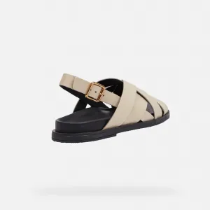 Cream women's sandals Geox Adelash - Women's