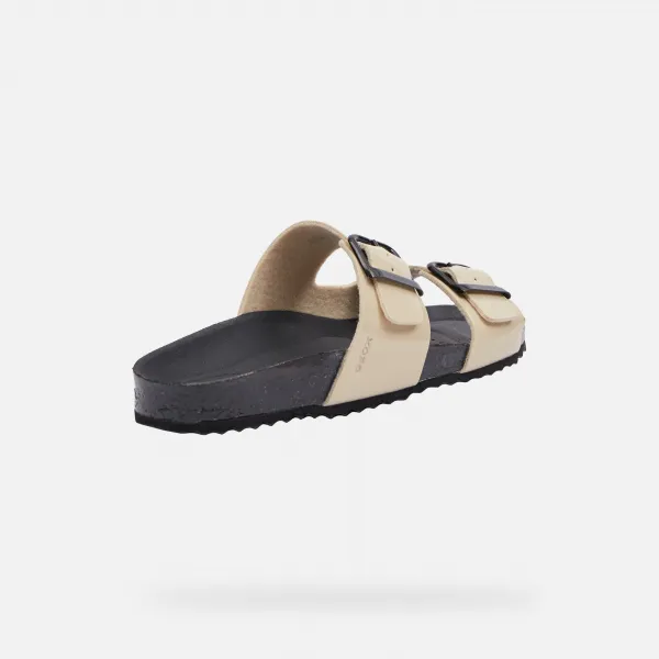 Beige women's slippers Geox Brionia R - Women's