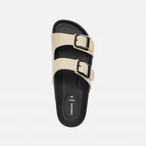 Beige women's slippers Geox Brionia R - Women's