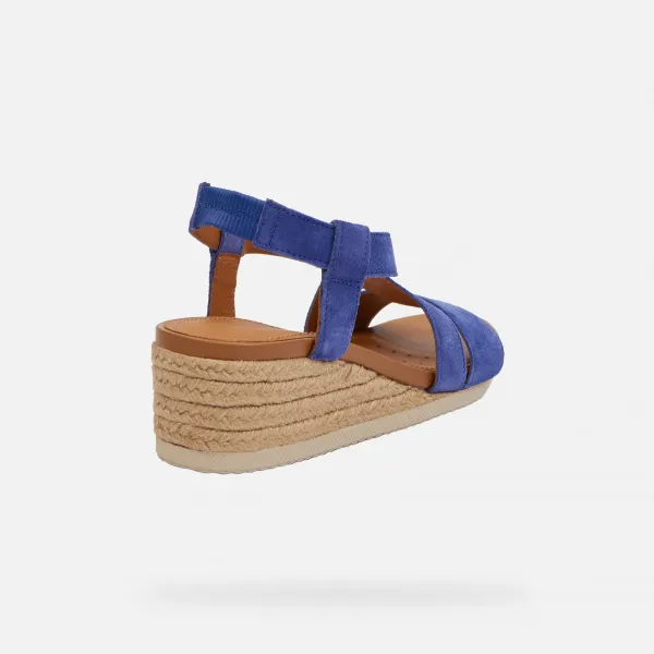 Blue women's sandals Geox Ischia Corda - Women's