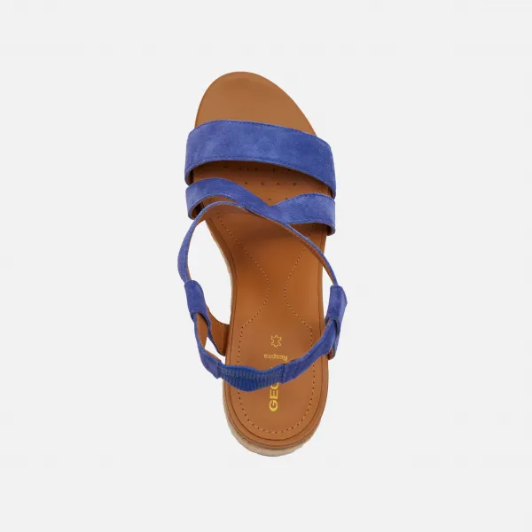 Blue women's sandals Geox Ischia Corda - Women's