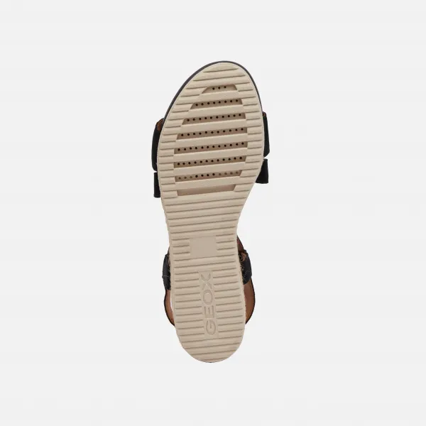 Black women's sandals Geox Ischia Corda - Women's