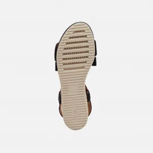 Black women's sandals Geox Ischia Corda - Women's