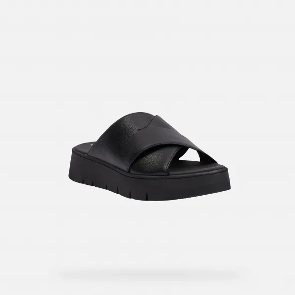 Black women's slippers Geox Dandra 40 - Women's