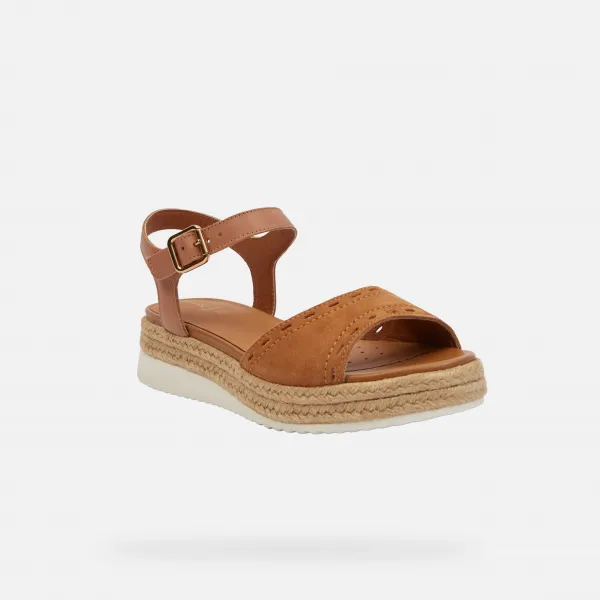 Brown women's sandals Geox Eolie - Women's