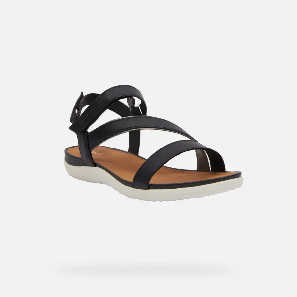 Black women's sandals Geox Vega - Women's