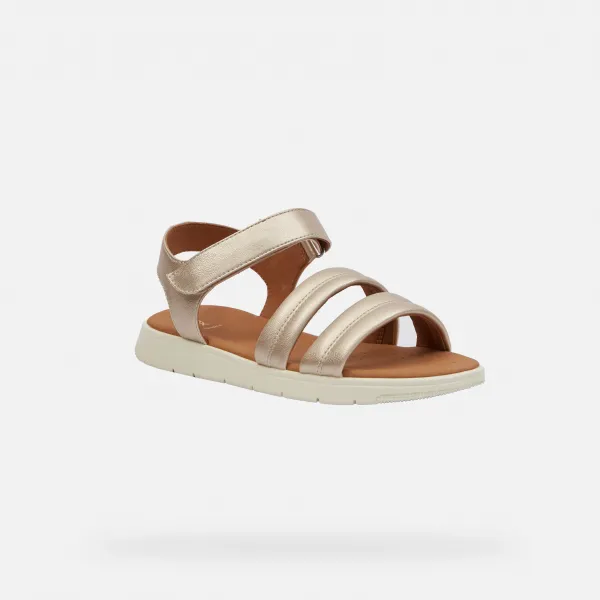 Gold women's sandals Geox Dandra - Women's