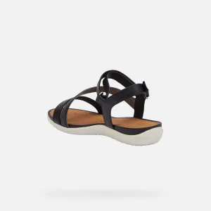 Black women's sandals Geox Vega - Women's