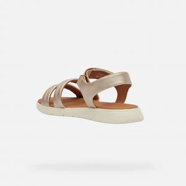 Gold women's sandals Geox Dandra - Women's