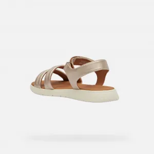 Gold women's sandals Geox Dandra - Women's