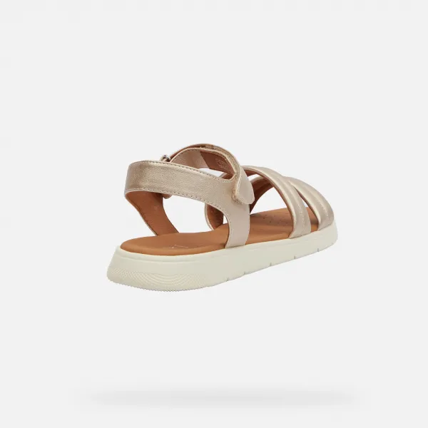 Gold women's sandals Geox Dandra - Women's