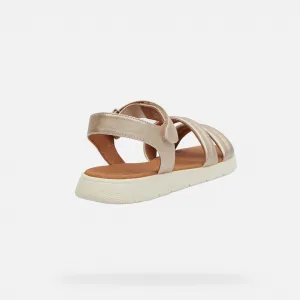 Gold women's sandals Geox Dandra - Women's