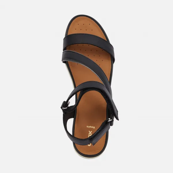 Black women's sandals Geox Vega - Women's