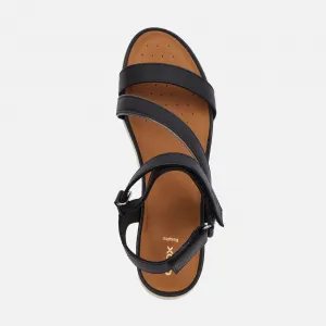 Black women's sandals Geox Vega - Women's