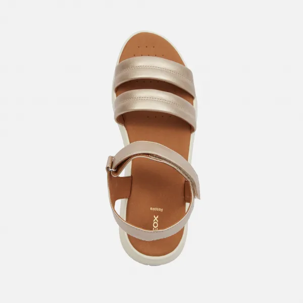 Gold women's sandals Geox Dandra - Women's