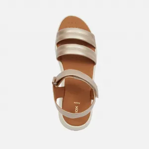 Gold women's sandals Geox Dandra - Women's