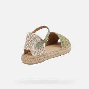 Women's Light Green Geox D Lampedusa Sandals - Women