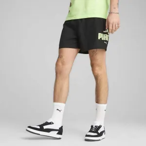 Puma ESSENTIALS LOGO LAB WOVEN SHORTS Pánske kraťasy, čierna, veľkosť