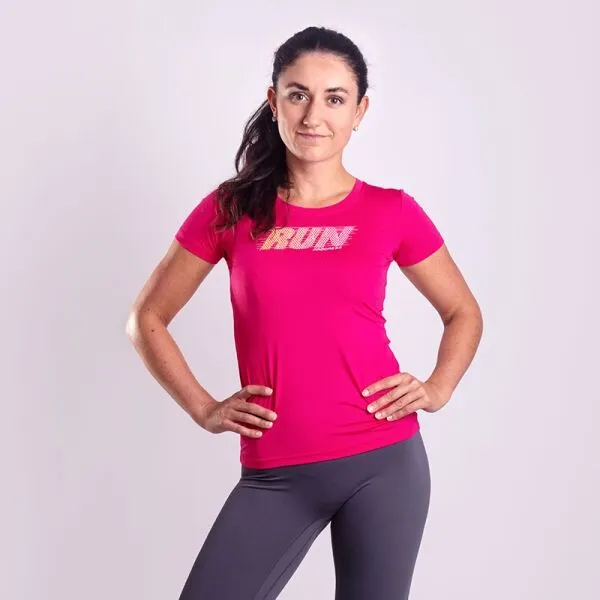 PROGRESS DEPORTA RUN Dámske športové tričko, ružová, veľkosť