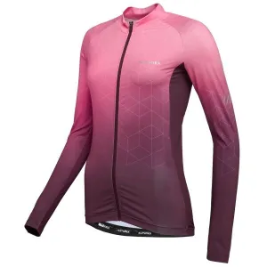 Klimatex JUDITH Dámsky cyklistický dres s dlhým rukávom, ružová, veľkosť
