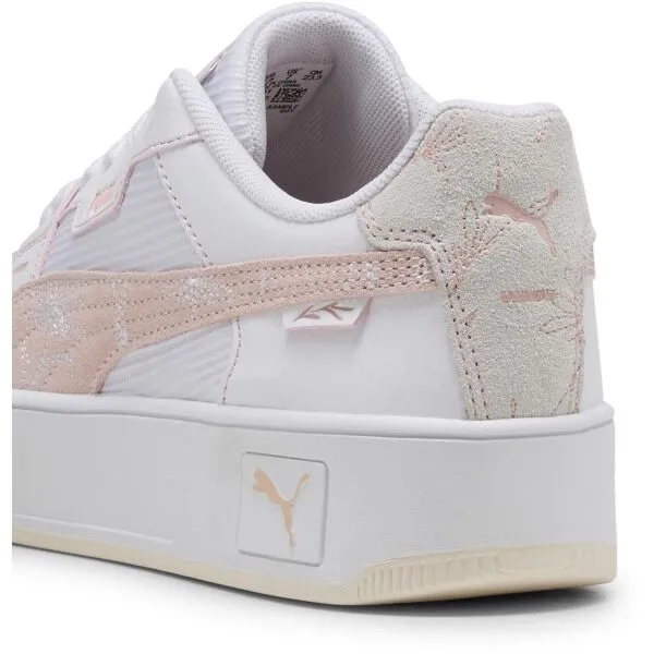 Puma CARINA STREET LUX CRAFTED FLOWERS Dámska vychádzková obuv, biela, veľkosť 38