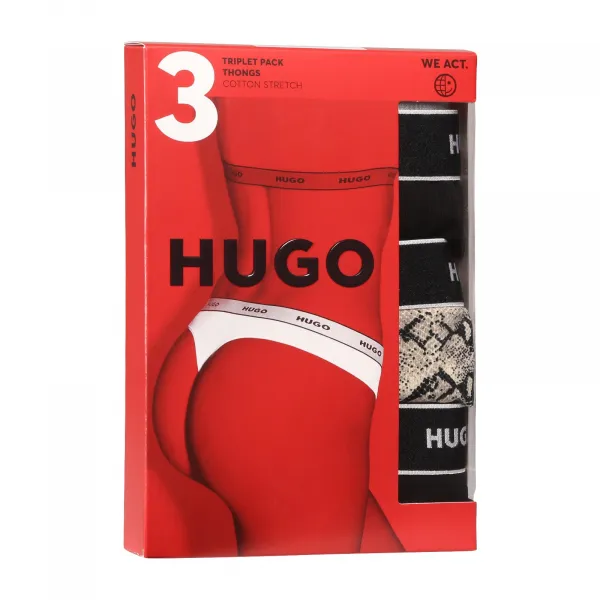 3PACK dámske tangá HUGO viacferbná (50495870 240) M