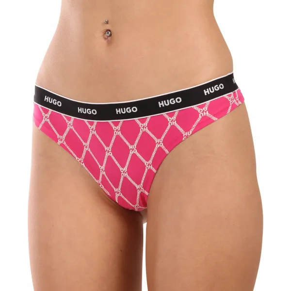 3PACK dámske tangá HUGO viacferbná (50495870 662) S