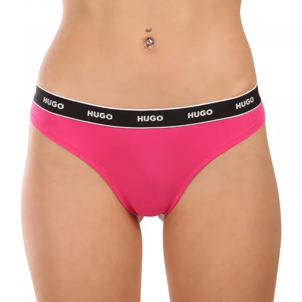3PACK dámske tangá HUGO viacferbná (50495870 662) S