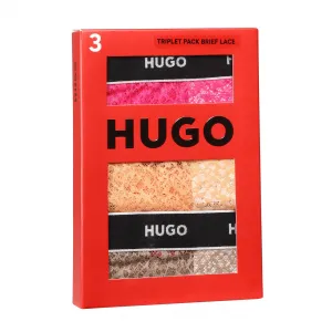 3PACK dámske nohavičky HUGO viacfarebné (50535254 960) M