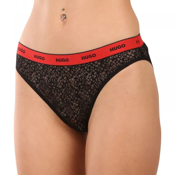 3PACK dámske nohavičky HUGO čierne (50535254 002) M