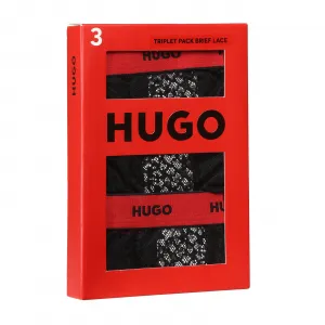 3PACK dámske nohavičky HUGO čierne (50535254 002) M