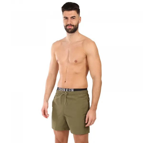 Pánske plavky Calvin Klein zelené (KM0KM01093-LB6) L