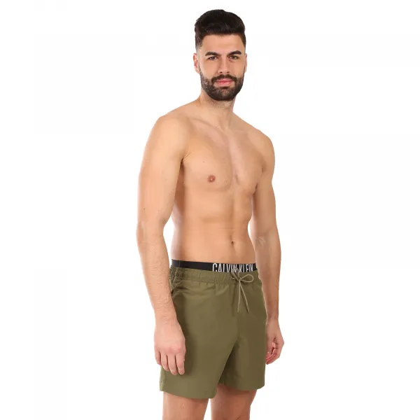 Pánske plavky Calvin Klein zelené (KM0KM01093-LB6) L