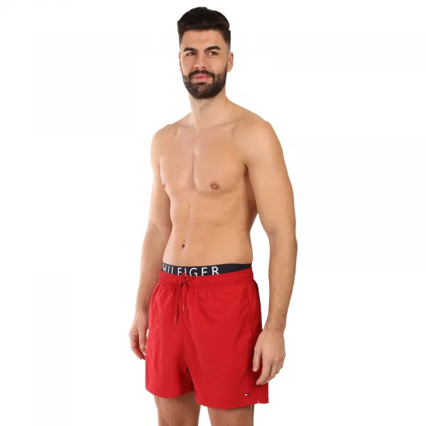 Pánske plavky Tommy Hilfiger červené (UM0UM03489 XLD) M