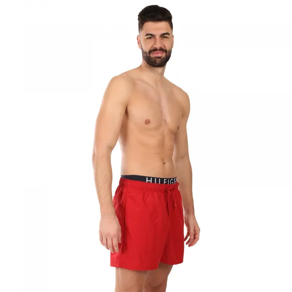 Pánske plavky Tommy Hilfiger červené (UM0UM03489 XLD) M
