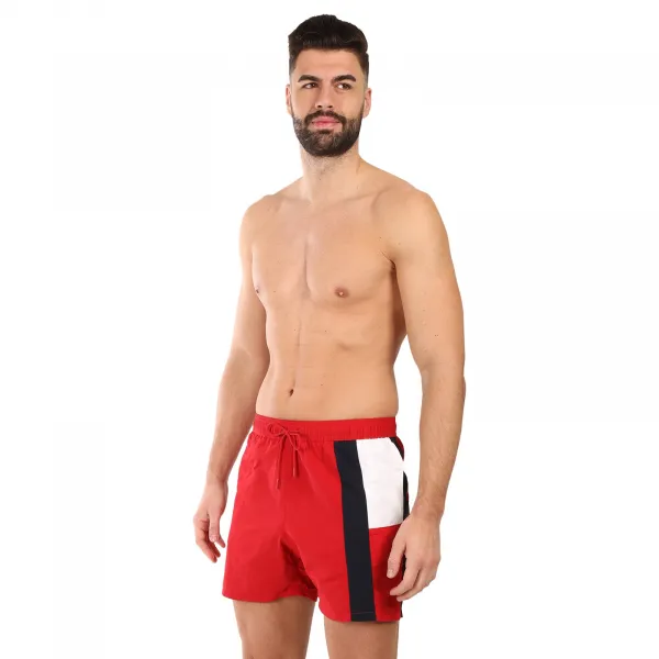 Pánske plavky Tommy Hilfiger červené (UM0UM03483 XLD) M