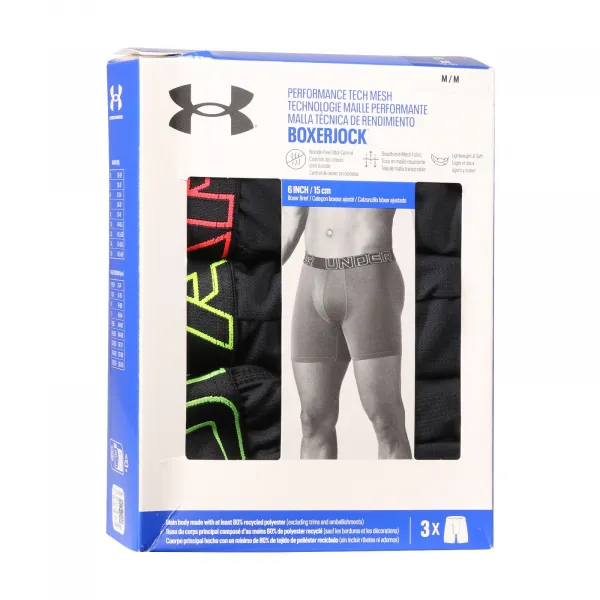 3PACK pánske boxerky Under Armour čierné (1383884 005) M, trenky
