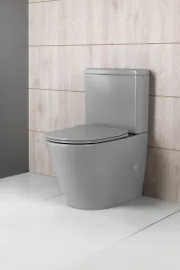 SAPHO - PACO kombi WC, Rimless, spodný/zadný odpad, sivá mat PC1012WRGR