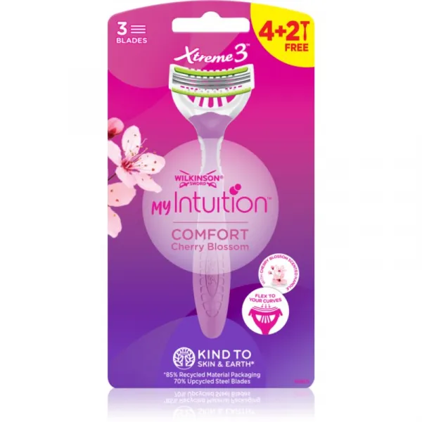 Wilkinson Sword My Intuition Xtreme 3 jednorázové holiace strojčeky Comfort Cherry Blossom 6 ks