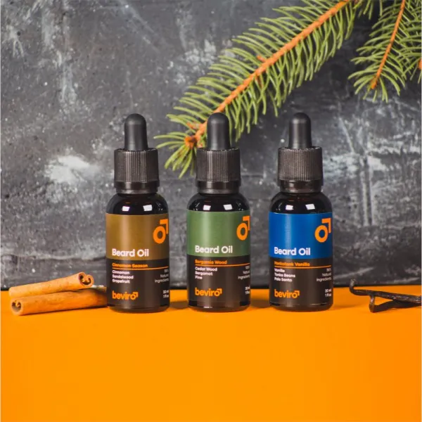 Beviro Bergamia Wood olej na fúzy s vôňou dreva 30 ml