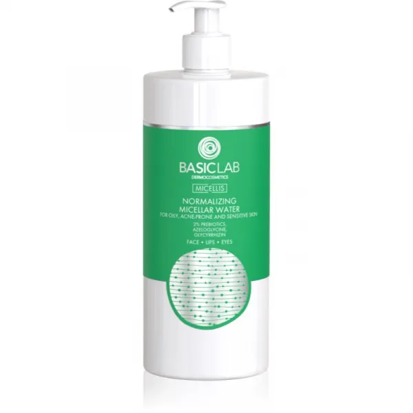 BasicLab Dermocosmetics Micellis micelárna voda pre zmiešanú a mastnú pleť s dávkovačom 500 ml