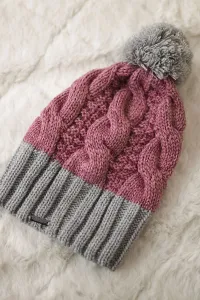 Kesi Čapica s fleece Paris K212 tmavo ružová+šedá