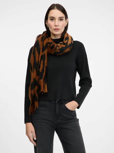 Brown Women's Patterned Scarf ORSAY - Women's