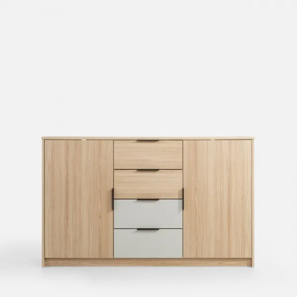 Szynaka Komoda Ryga 05 145 cm dub Riva/šedá