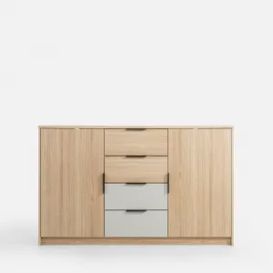 Szynaka Komoda Ryga 05 145 cm dub Riva/šedá
